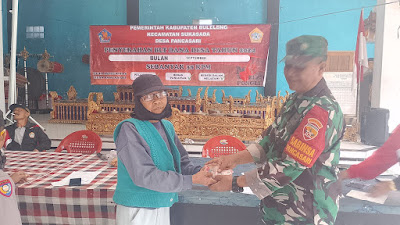 Babinsa Pancasari Monitoring Penyaluran BLT untuk Masyarakat Kurang Mampu